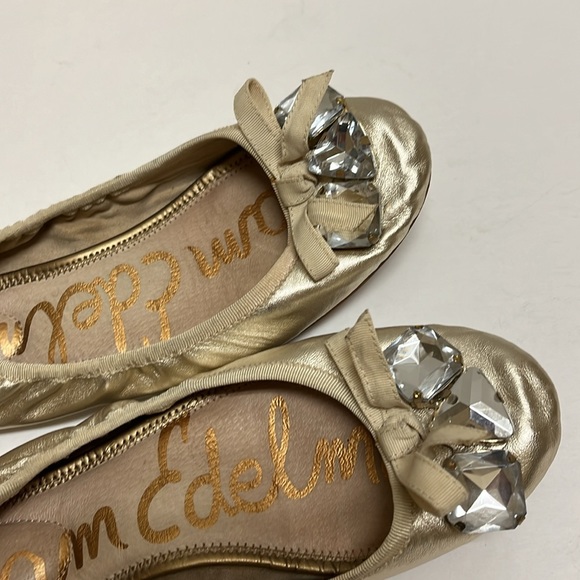 Sam Edelman gold leather flats 6.5 - Picture 10 of 15